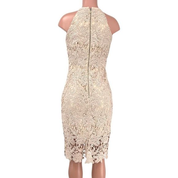 Keepsake The Label True Love Lace Midi Cocktail Dress Rose Size Medium - Picture 5 of 12
